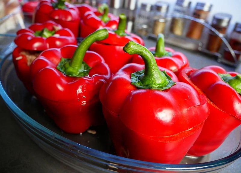 Quinoa and Black Bean Stuffed Peppers
